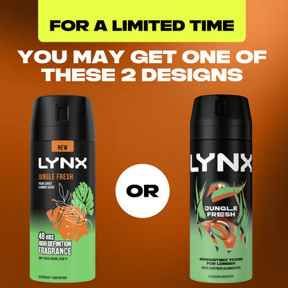 Lynx Jungle Fresh 48h Palm Leaves & Amber Deodorant Body Spray 150ml