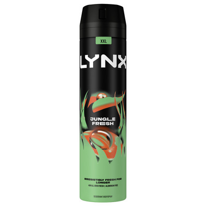 Lynx XXL Jungle Fresh 48h Palm Leaves & Amber Deodorant Body Spray 250ml