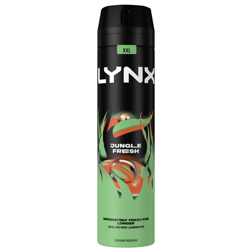Lynx XXL Jungle Fresh 48h Palm Leaves & Amber Deodorant Body Spray 250ml