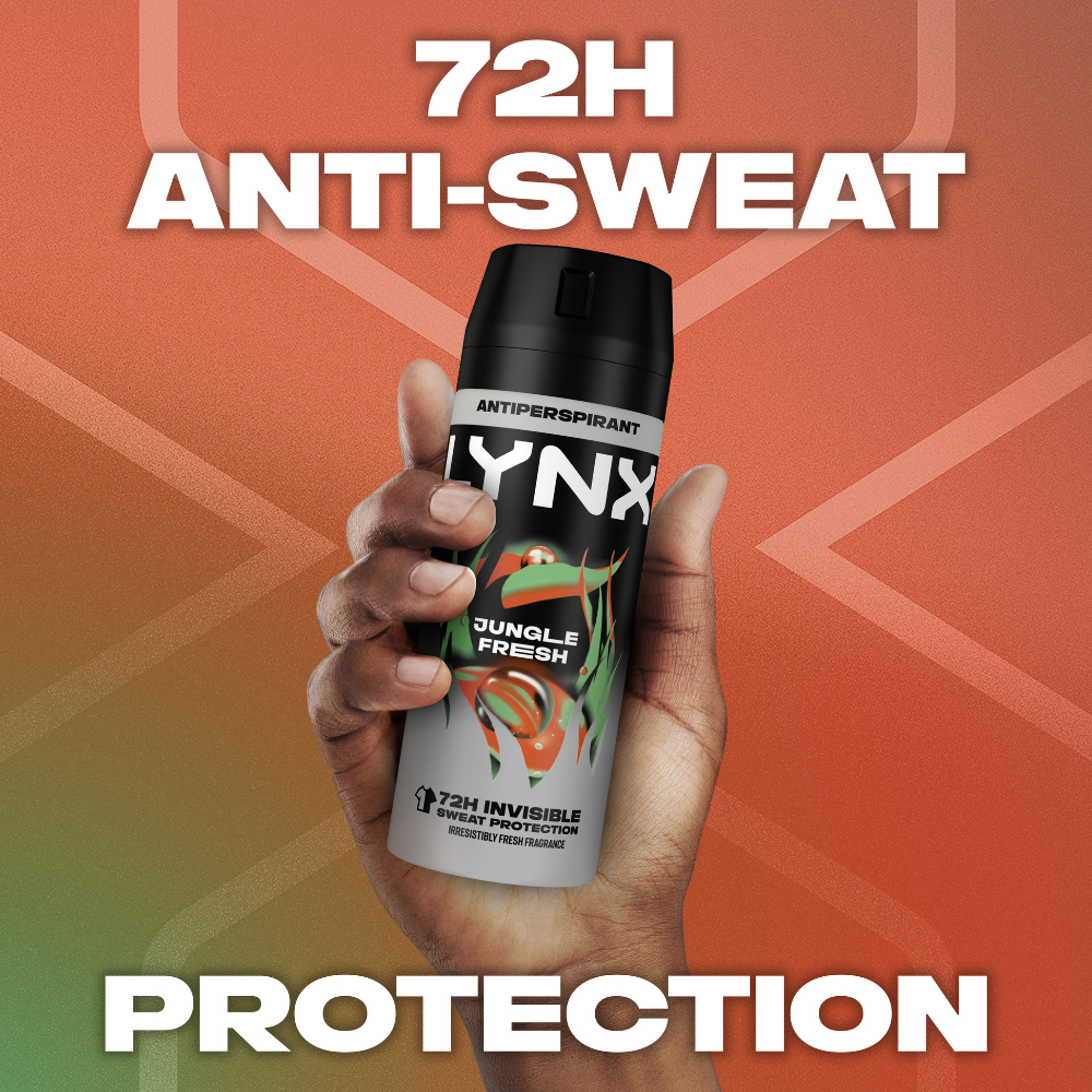 Lynx Jungle Fresh 72h Palm Leaves & Amber Anti-Perspirant Deodorant Spray 250ml