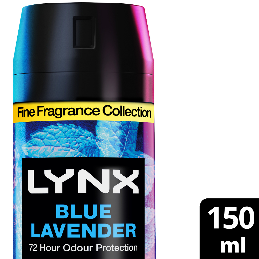 Lynx Fine Fragrance 72h Blue Lavender Mint & Amber Premium Deodorant Body Spray 150ml