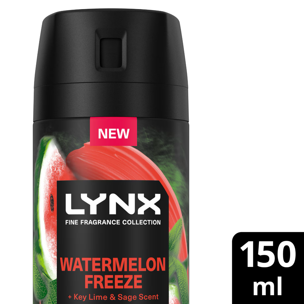 Lynx Fine Fragrance 72h Watermelon Freeze Key Lime & Sage Premium Deodorant Body Spray 150ml