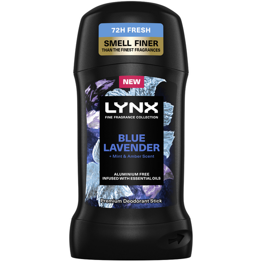 Lynx Fine Fragrance 72h Blue Lavender Mint & Amber Premium Anti-Perspirant Deodorant Stick 50ml