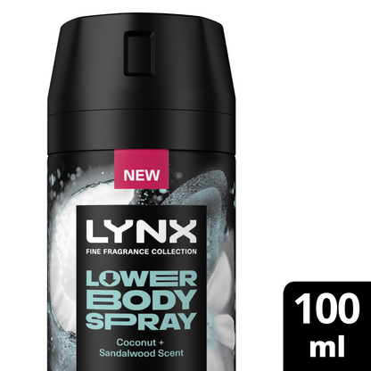 Lynx Fine Fragrance 72h Coconut & Sandalwood Lower Deodorant Body Spray 100ml