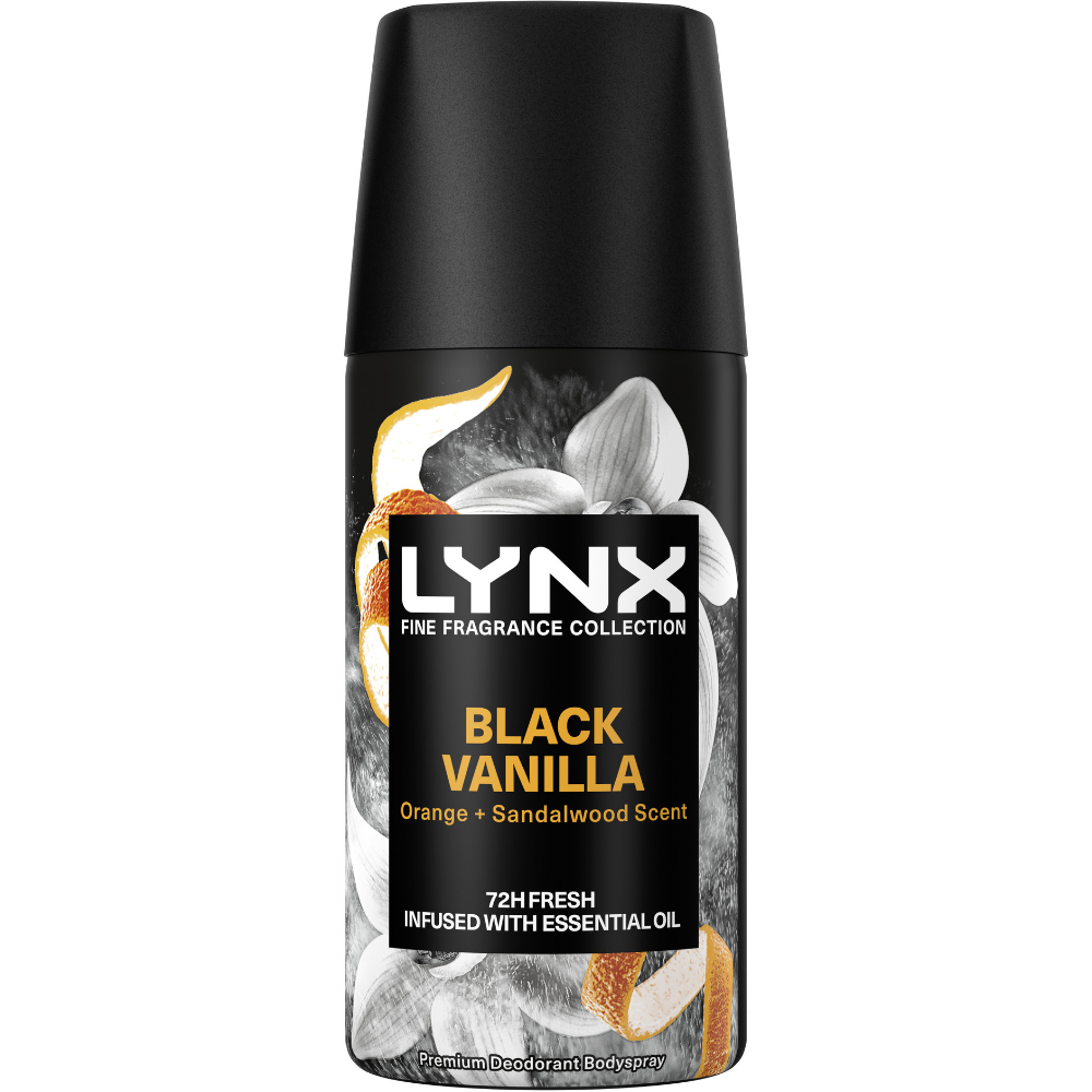 Lynx Fine Fragrance 72h Black Vanilla Orange & Sandalwood Premium Deodorant Body Spray 35ml