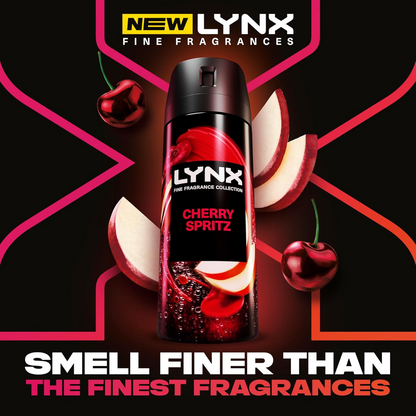 Lynx Fine Fragrance 72h Cherry Spritz Red Apple & Amber Premium Deodorant Body Spray 35ml