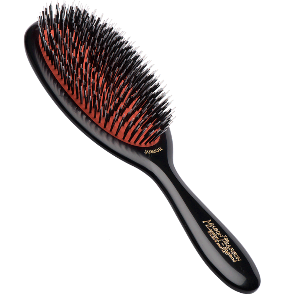 Mason Pearson Junior Bristle & Nylon Hairbrush Dark Ruby BN2