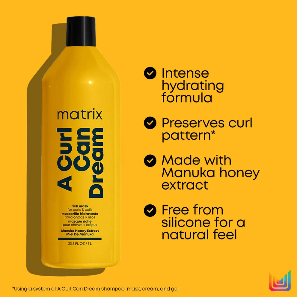 Matrix Total Results A Curl Can Dream Manuka Honey Infused Rich Mask 1000ml