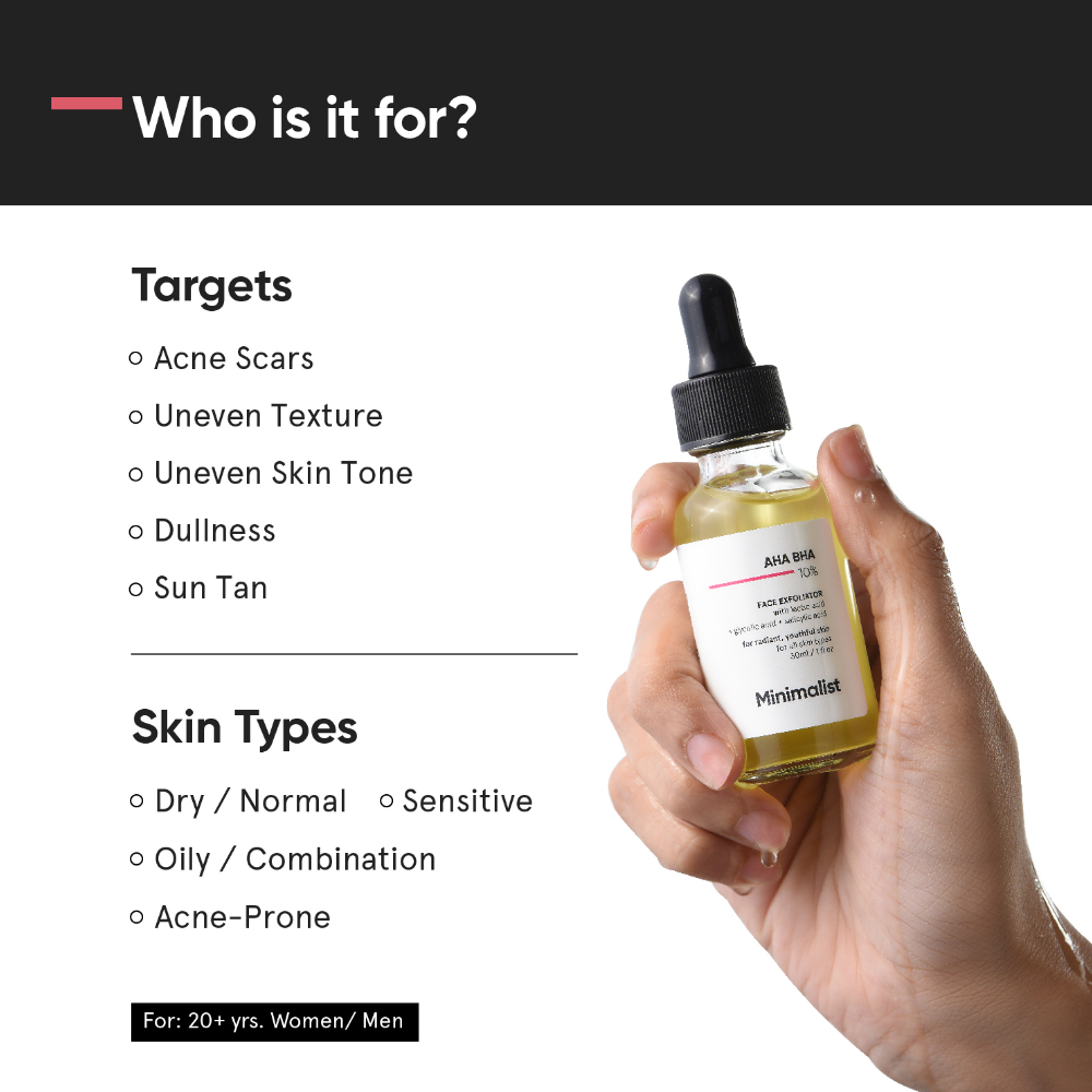 Minimalist AHA BHA 10% Face Exfoliator 30ml