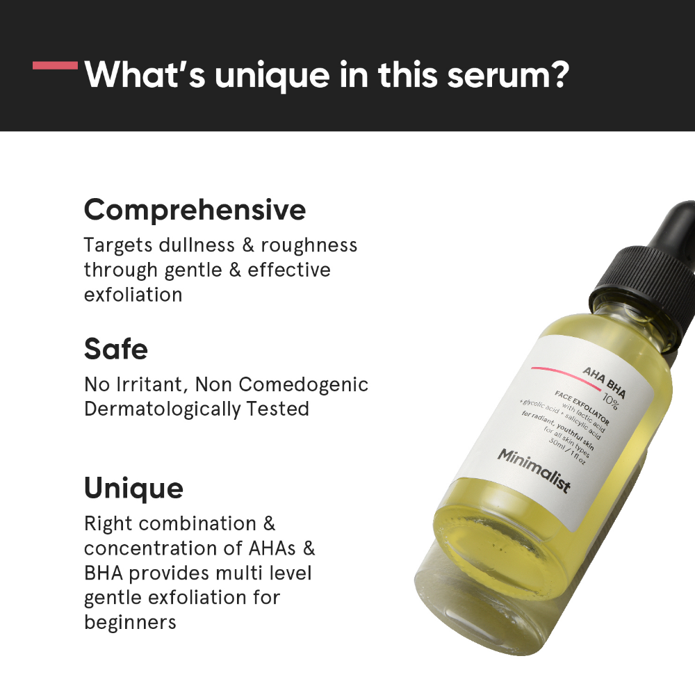 Minimalist AHA BHA 10% Face Exfoliator 30ml