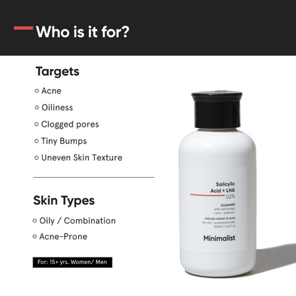 Minimalist Salicylic + LHA 02% Face Cleanser 100ml