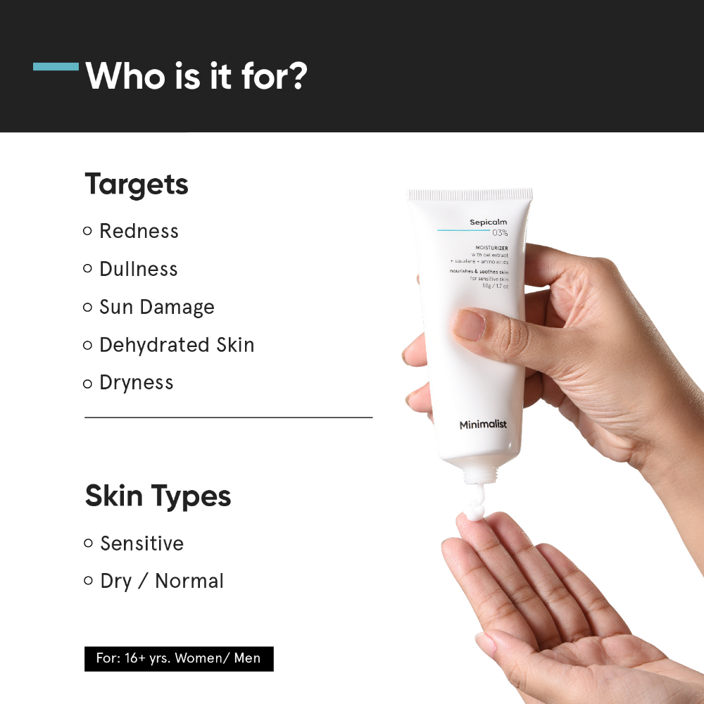 Minimalist Sepicalm 03% Moisturiser 50g