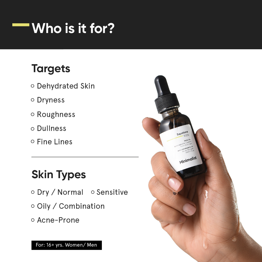 Minimalist Squalane 100% Face Oil 30ml