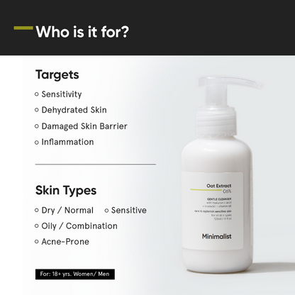Minimalist Oat Extract 06% Gentle Cleanser 120ml