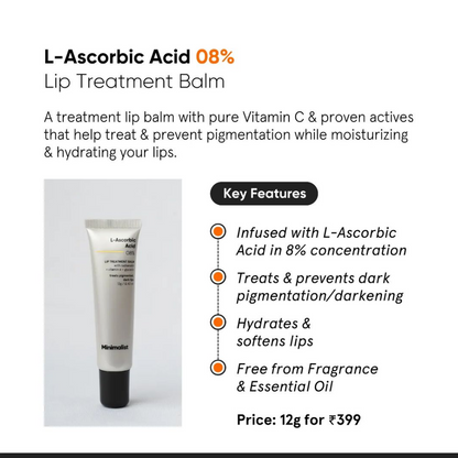 Minimalist L-Ascorbic Acid 08% Lip Treatment Balm 12g