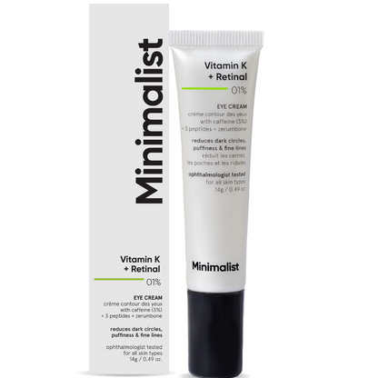 Minimalist Vitamin K + Retinal 01% Eye Cream 14g
