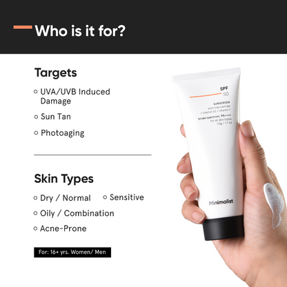 Minimalist Broadspectrum Sunscreen PA++++ SPF50 50g