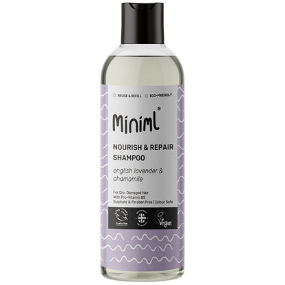Miniml Eco Friendly Nourish & Repair Lavender & Chamomile Shampoo & Conditioner Twin 2 x 500ml