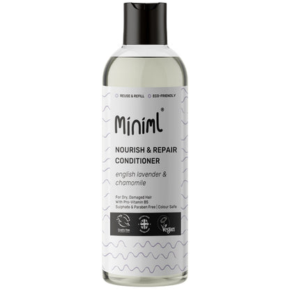 Miniml Eco Friendly Nourish & Repair Lavender & Chamomile Shampoo & Conditioner Twin 2 x 500ml