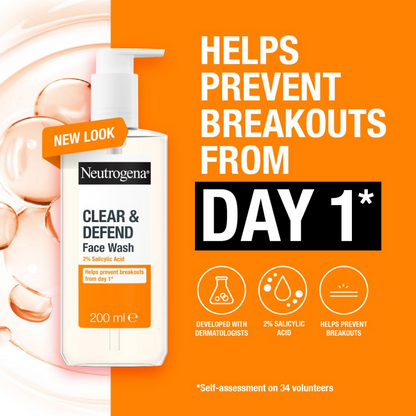 Neutrogena Clear & Defend Facial Wash 200ml