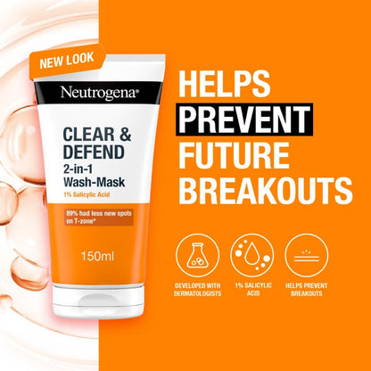 Neutrogena Clear & Defend Wash Mask 150ml