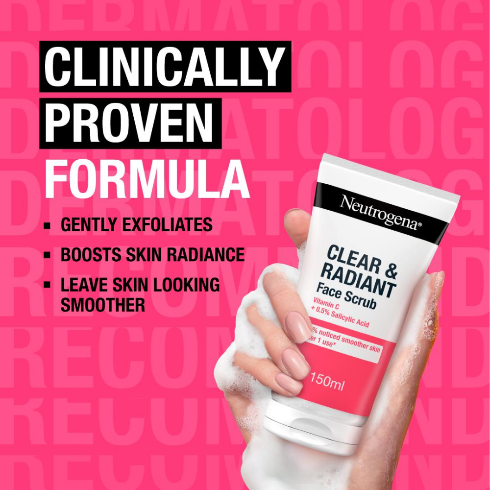 Neutrogena Refreshingly Clear Pink Grapefruit Daily Exfoliator 150ml