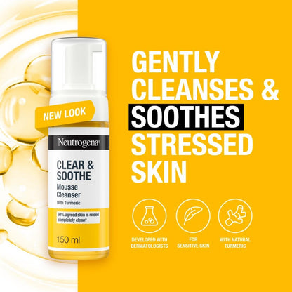 Neutrogena Clear & Soothe Turmeric Mousse Cleanser 150ml