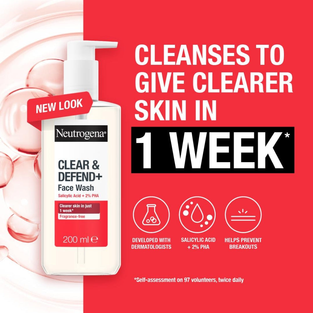 Neutrogena Clear & Defend+ Facial Wash 200ml