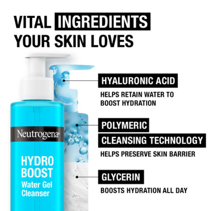 Neutrogena Hydro Boost Water Gel Cleanser Fragrance-Free 200ml