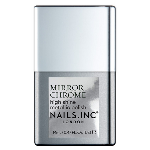 Nails Inc. Mirror Chrome High Shine Metallic Silver Served Nail Polish 14ml