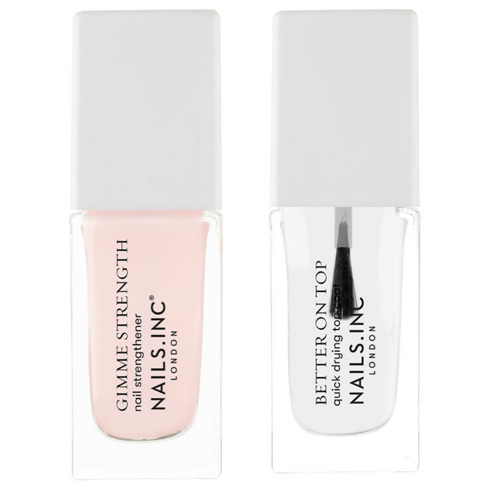 Nails Inc. Gimme Strength & Better On Top Mini Nail Treatment Duo 2 x 8ml