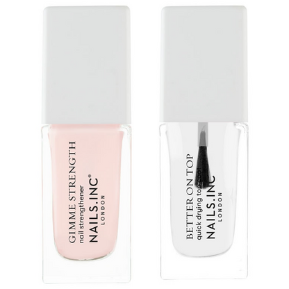 Nails Inc. Gimme Strength & Better On Top Mini Nail Treatment Duo 2 x 8ml
