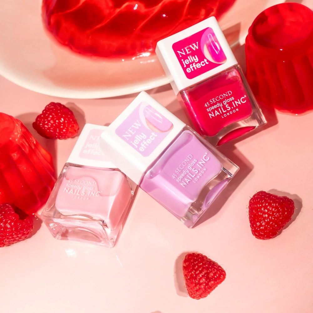 Nails Inc. Jelly Effect 45 Second Speedy Gloss Hot Pink Nail Polish 14ml