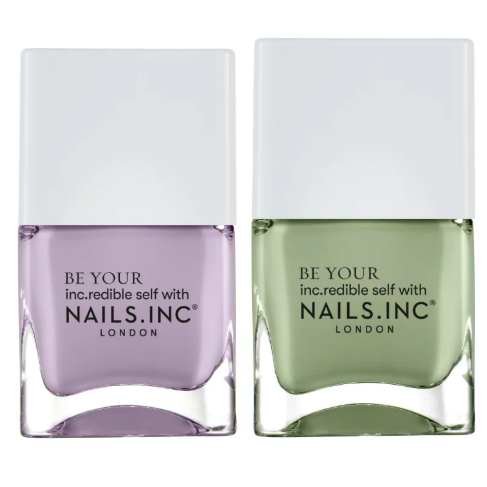 Nails Inc. Matcha Mood Caffeine-Fuelled Nail Polish Duo 2 x 14ml.