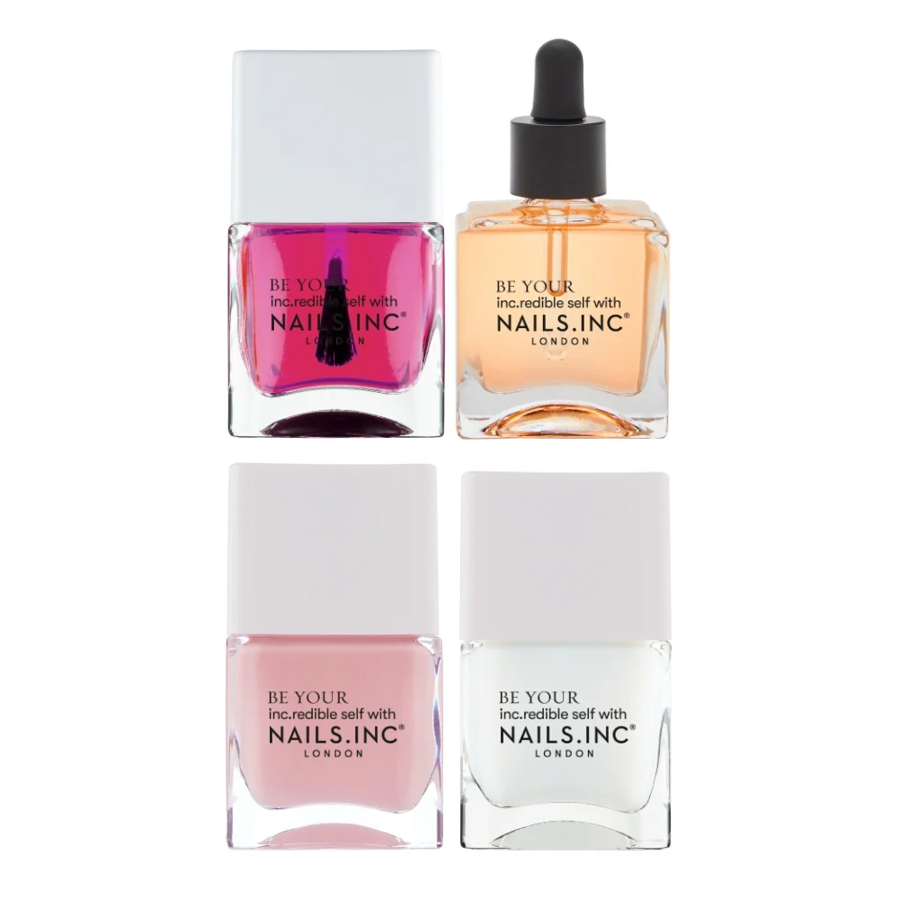 Nails Inc. Super Dew Nail Polish & Treatment Set 4 x 14ml.