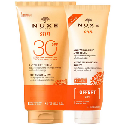 Nuxe Melting Sunscreen SPF30 150ml & Shower Shampoo After Sun 100ml Duo