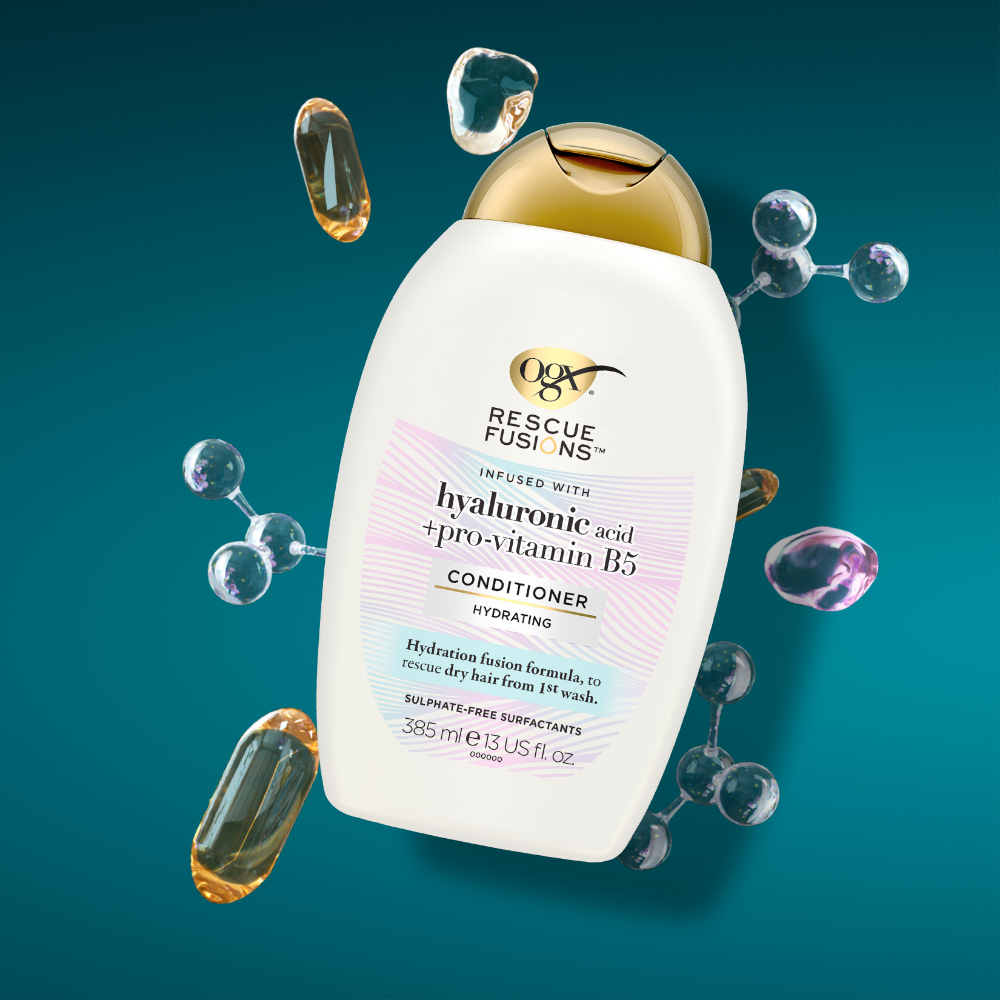 OGX Rescue Fusions Hyaluronic Acid & Pro-Vitamin B5 Hydrating Conditioner 385ml