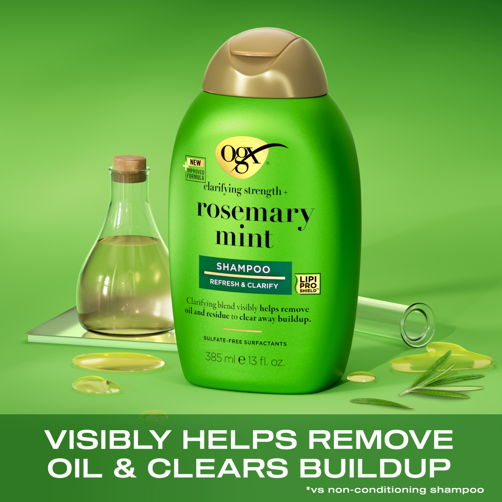 OGX Refreshing Strength+ Clarifying Rosemary & Mint Shampoo 385ml