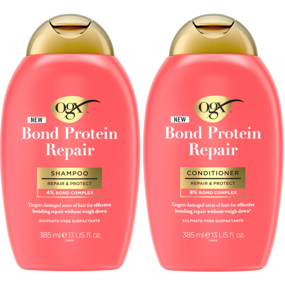 OGX Bond Protein Repair & Protect Shampoo & Conditioner Twin 2 x 385ml