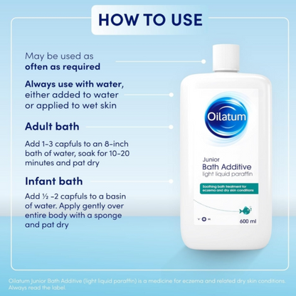 Oilatum Junior Bath Additive for Eczema & Dry Skin 600ml