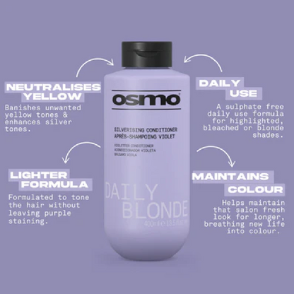 Osmo Super Silver No Yellow Shampoo & Silverising Conditioner Twin 2 x 400ml