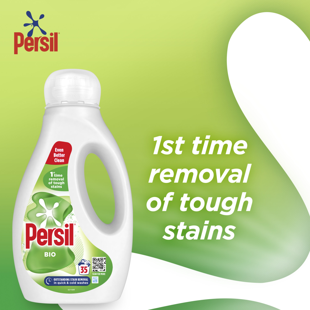 Persil Bio Liquid Laundry Washing Detergent 35 Washes 945ml