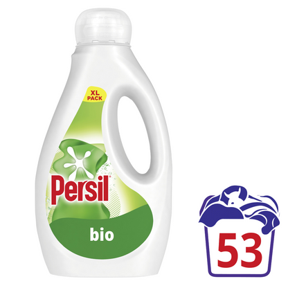 Persil Bio Liquid Laundry Washing Detergent 53 Washes 1431ml