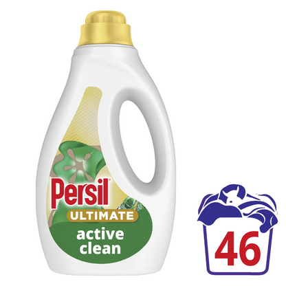 Persil Ultimate Active Clean Bio Liquid Laundry Washing Detergent 46 Washes 1242ml