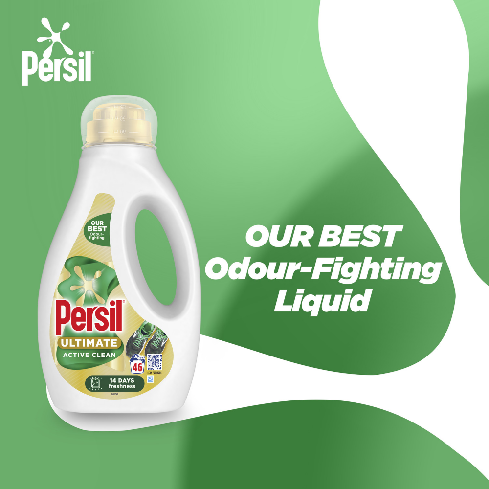 Persil Ultimate Active Clean Bio Liquid Laundry Washing Detergent 46 Washes 1242ml