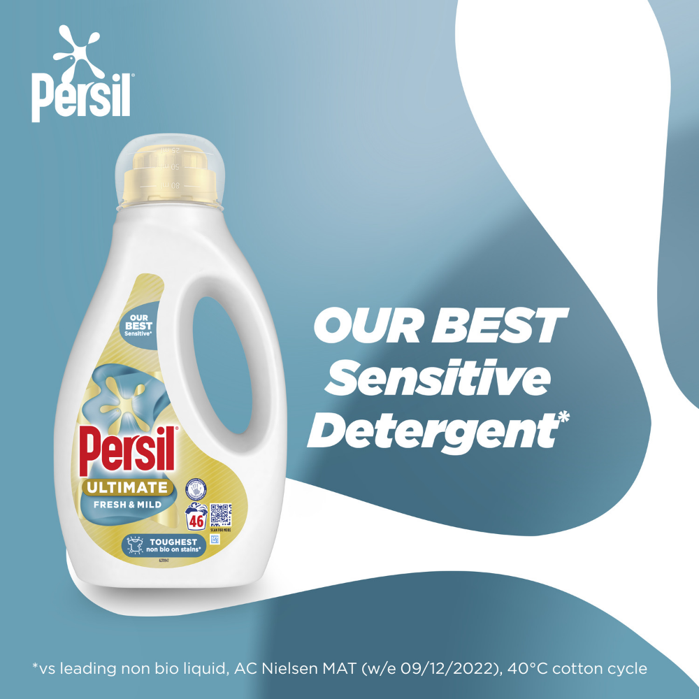 Persil Ultimate Fresh & Mild Non-Bio Liquid Laundry Washing Detergent 46 Washes 1242ml