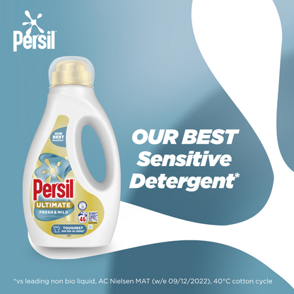 Persil Ultimate Fresh & Mild Non-Bio Liquid Laundry Washing Detergent 46 Washes 1242ml