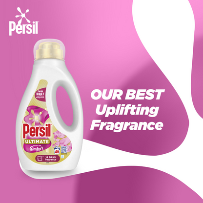 Persil Ultimate Touch Of Comfort Bio Liquid Laundry Washing Detergent 46 Washes 1242ml