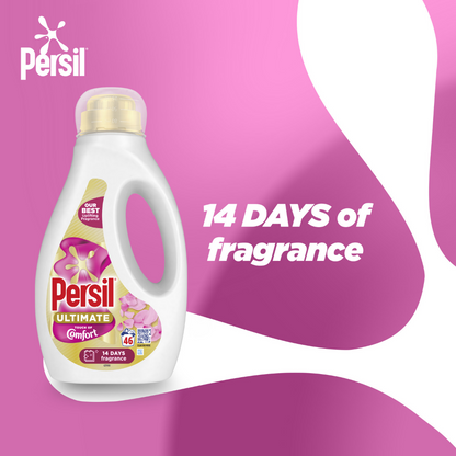 Persil Ultimate Touch Of Comfort Bio Liquid Laundry Washing Detergent 46 Washes 1242ml
