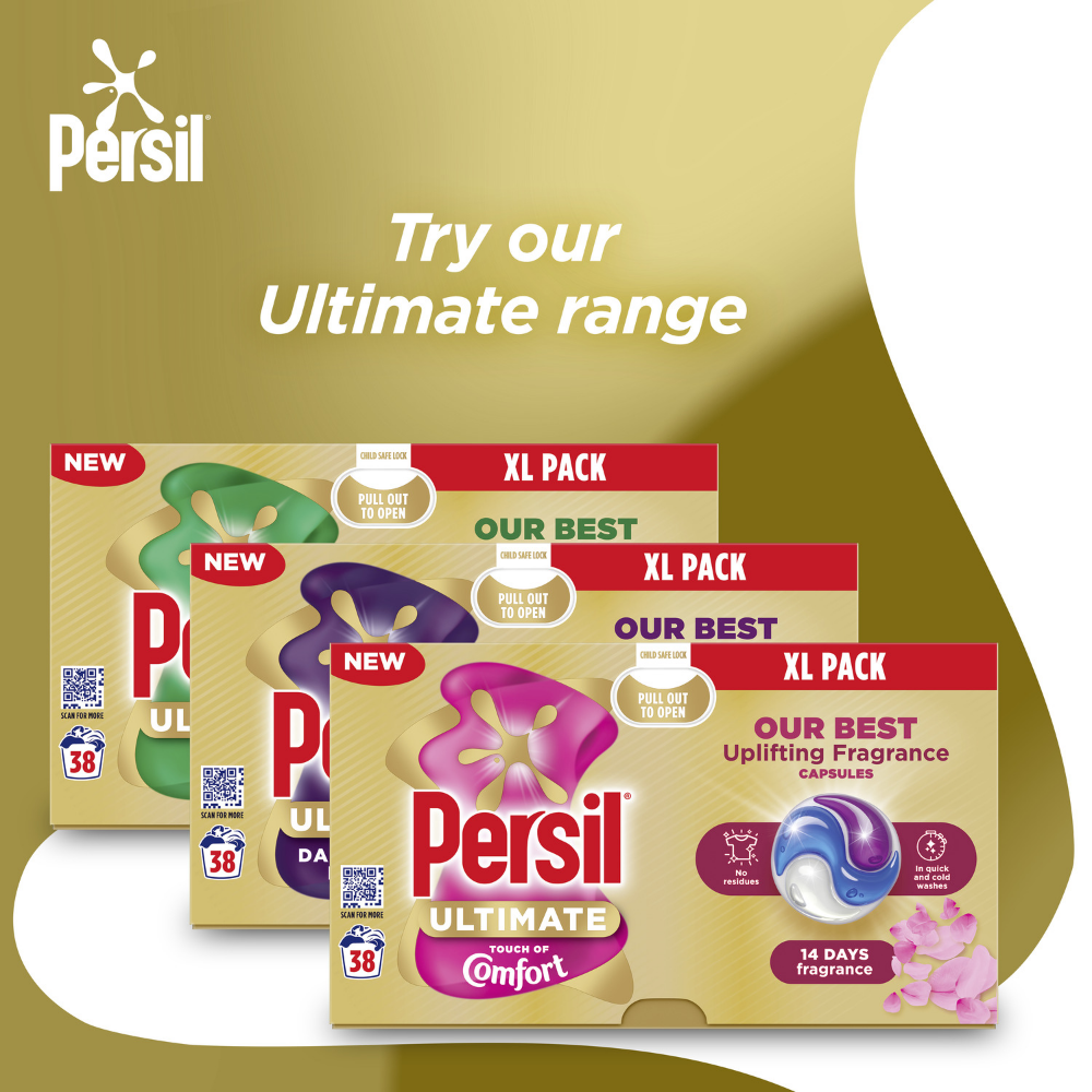 Persil Ultimate Active Clean Laundry Washing Detergent Capsules 38 Washes